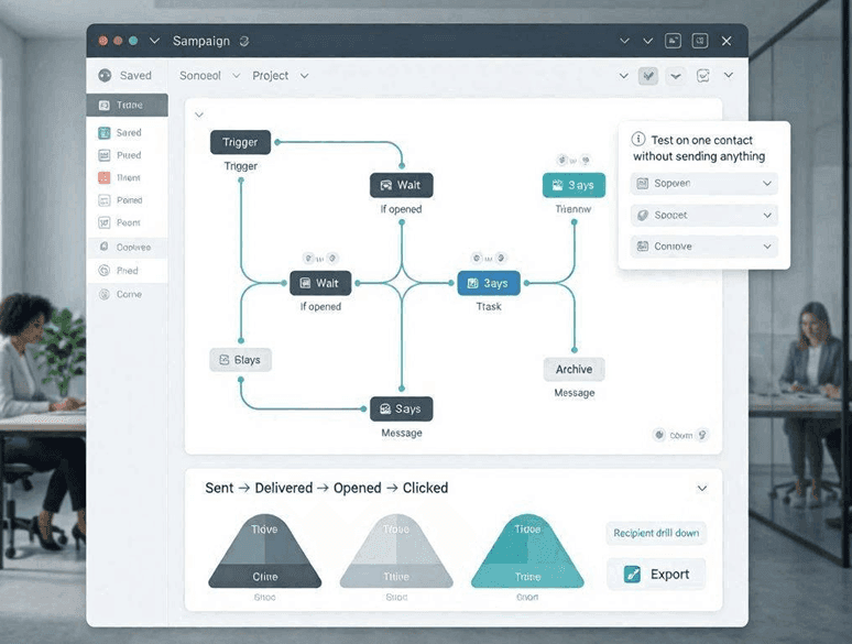 A CRM automation workflow.