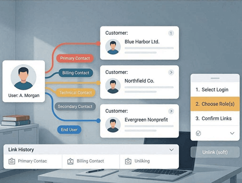 Users linked to a customer record.