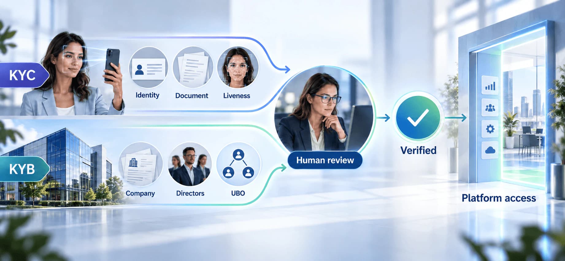 The verification status overview.