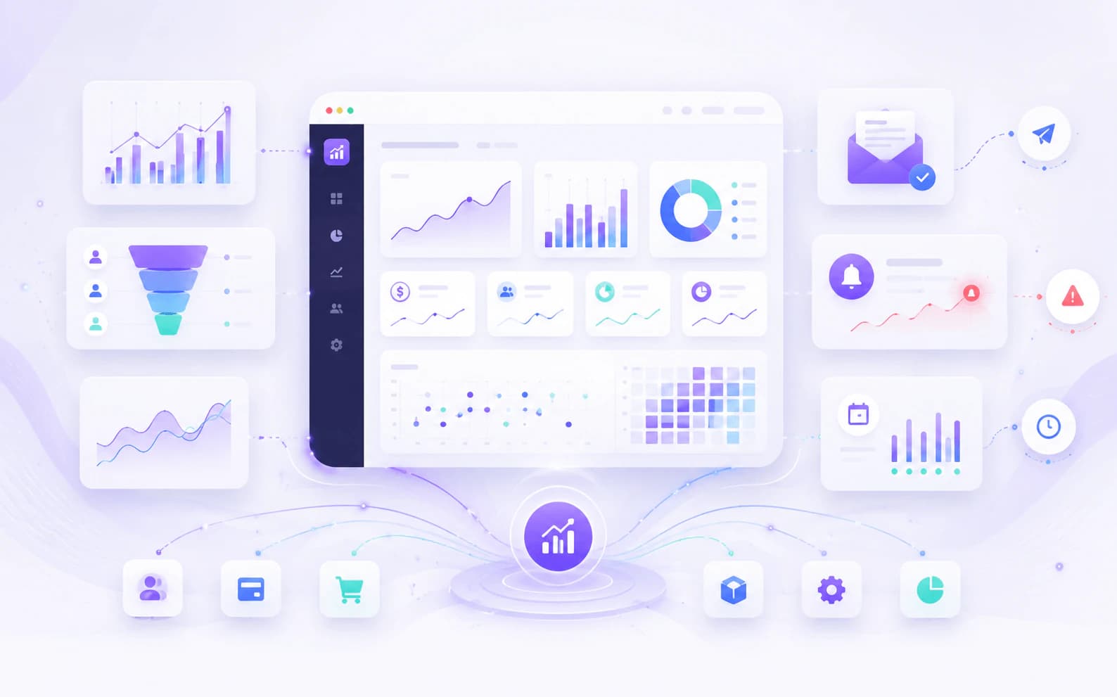 Ein früher Entwurf eines Insights-Dashboards.
