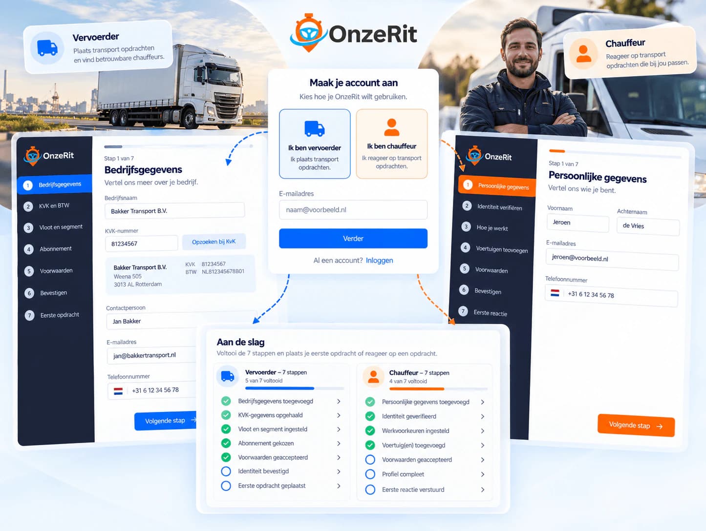 Incorporación de transportistas en OnzeRit.