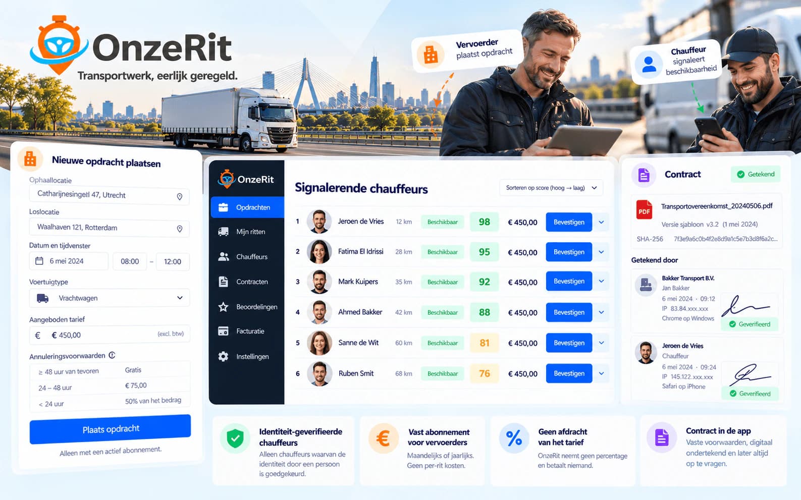 Posting a deployment in OnzeRit.